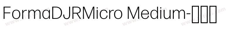 FormaDJRMicro Medium字体转换
